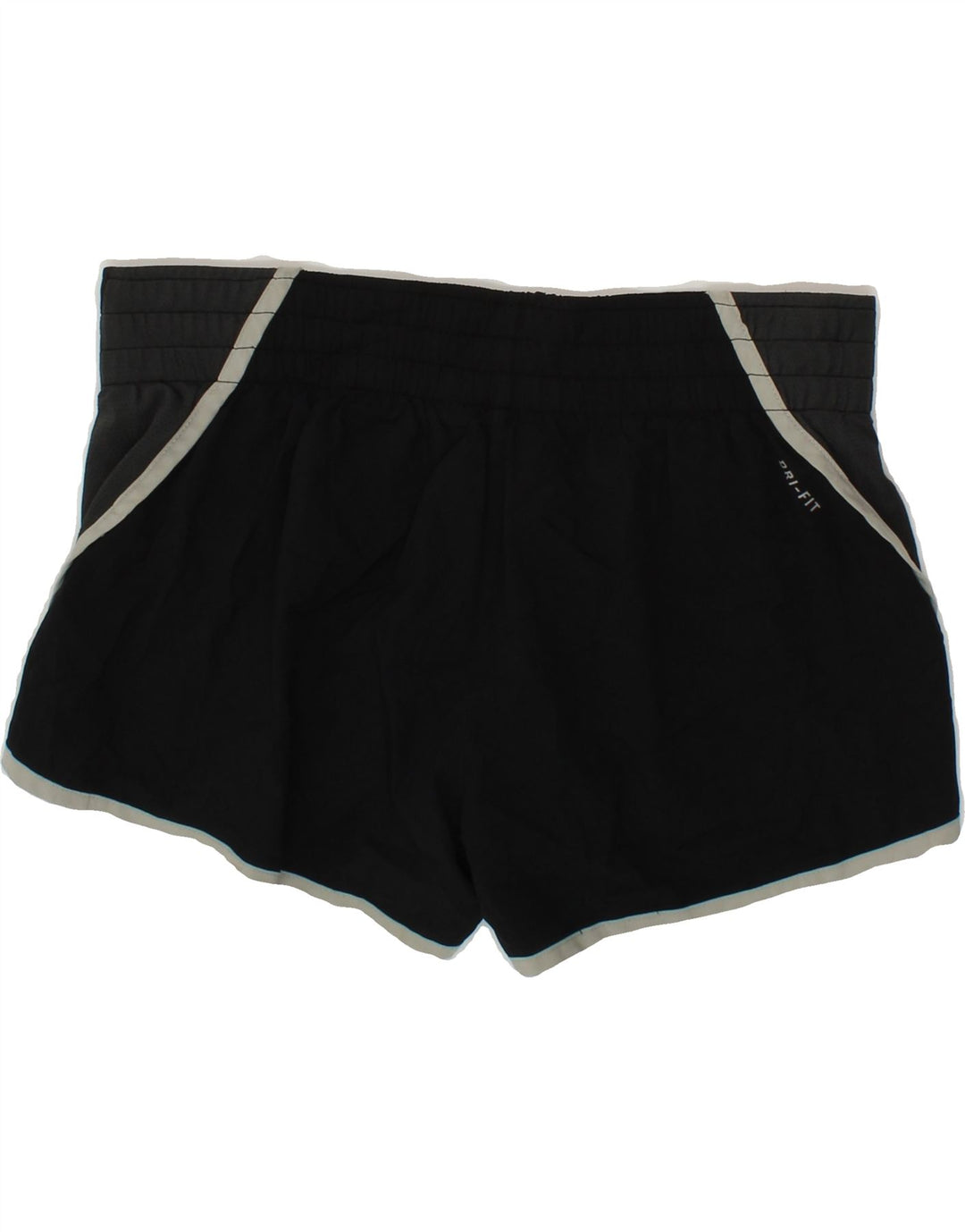 NIKE Womens Dri Fit Sport Shorts UK 12 Medium  Black Colourblock Polyester Vintage Nike and Second-Hand Nike from Messina Hembry 