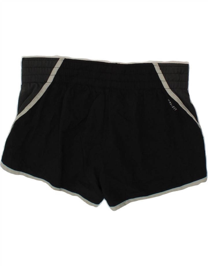 NIKE Womens Dri Fit Sport Shorts UK 12 Medium  Black Colourblock Polyester Vintage Nike and Second-Hand Nike from Messina Hembry 