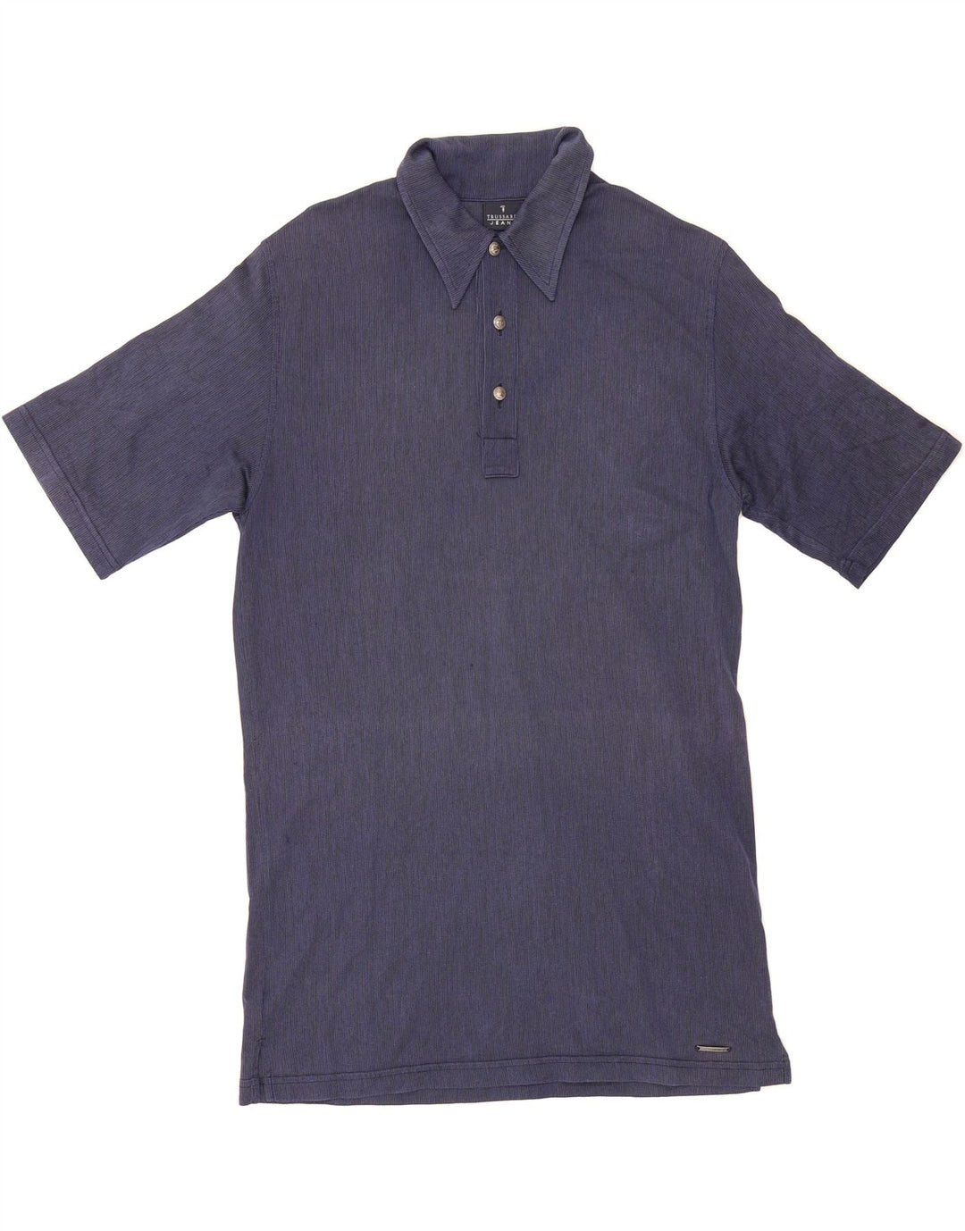 TRUSSARDI Mens Polo Shirt Large Navy Blue Vintage Trussardi and Second-Hand Trussardi from Messina Hembry 