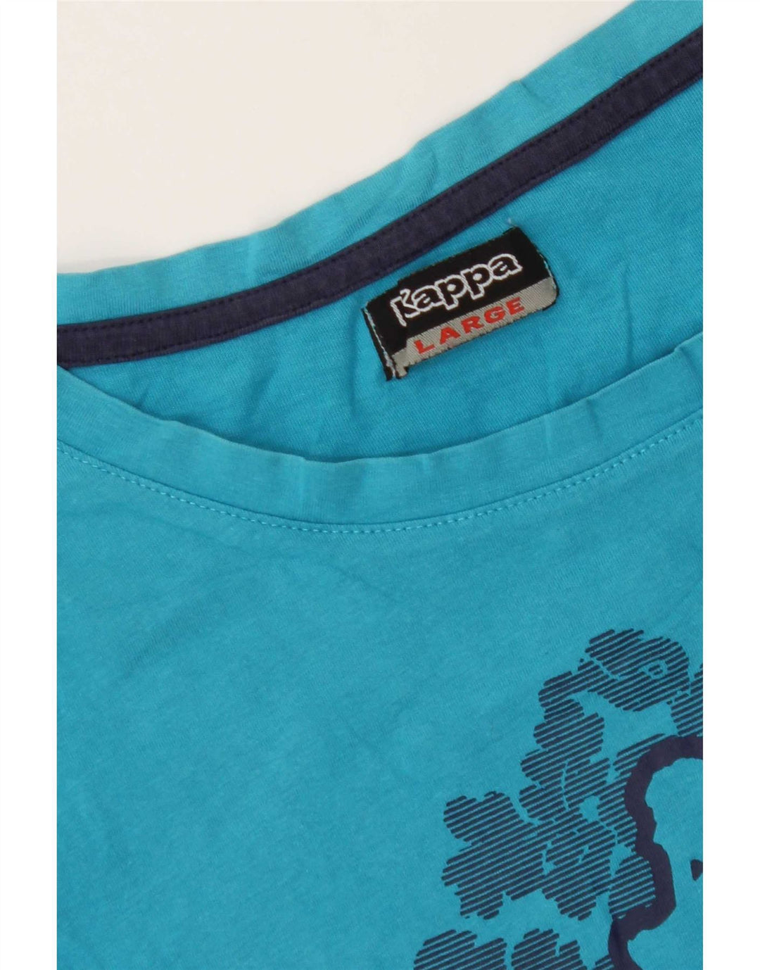 Kappa Damen Grafik T-Shirt Top UK 14 Large Blau