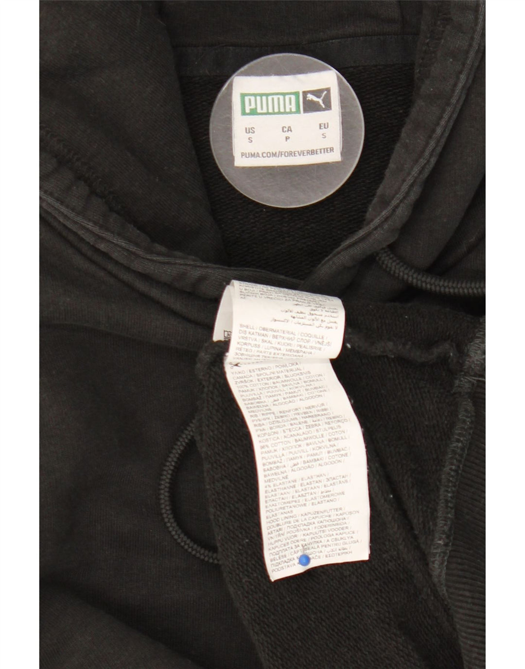 Puma Herren Kapuzenpullover Small Schwarz Baumwolle