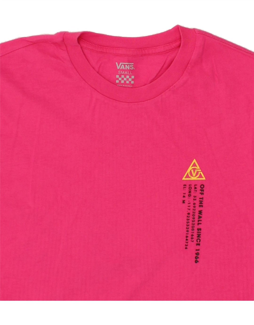 VANS Womens T-Shirt Top UK 10 Small Pink Cotton Vintage Vans and Second-Hand Vans from Messina Hembry 
