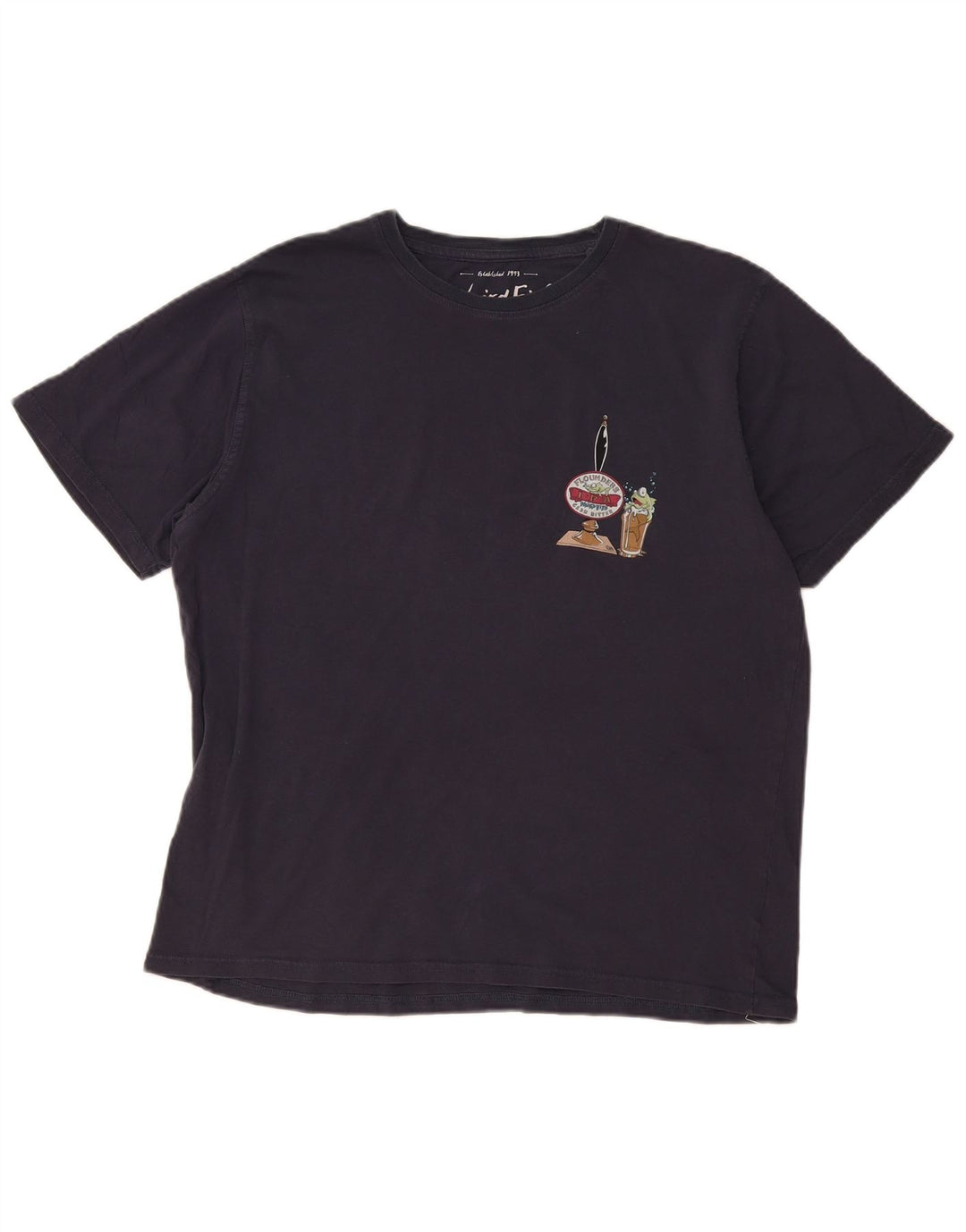 Weird Fish Herren-T-Shirt mit Grafik, XL, Marineblau, Baumwolle