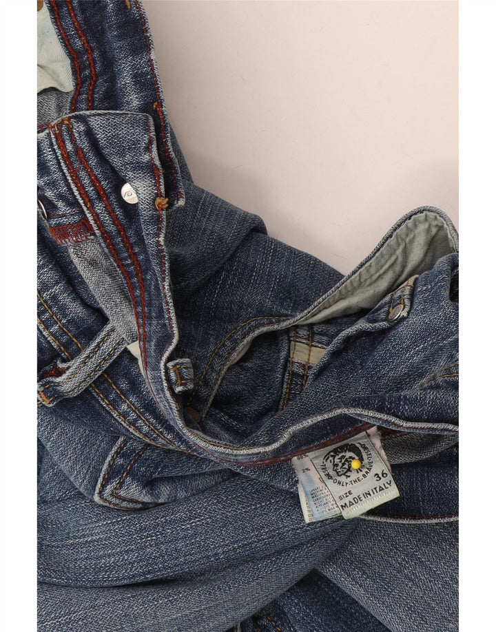 Diesel Herren Straight Jeans W36 L32 Blaue Baumwolle