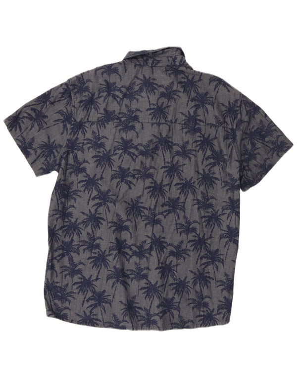 Mountain Warehouse Herren-Hemd mit abstraktem Muster XL, blau, hawaiianisch