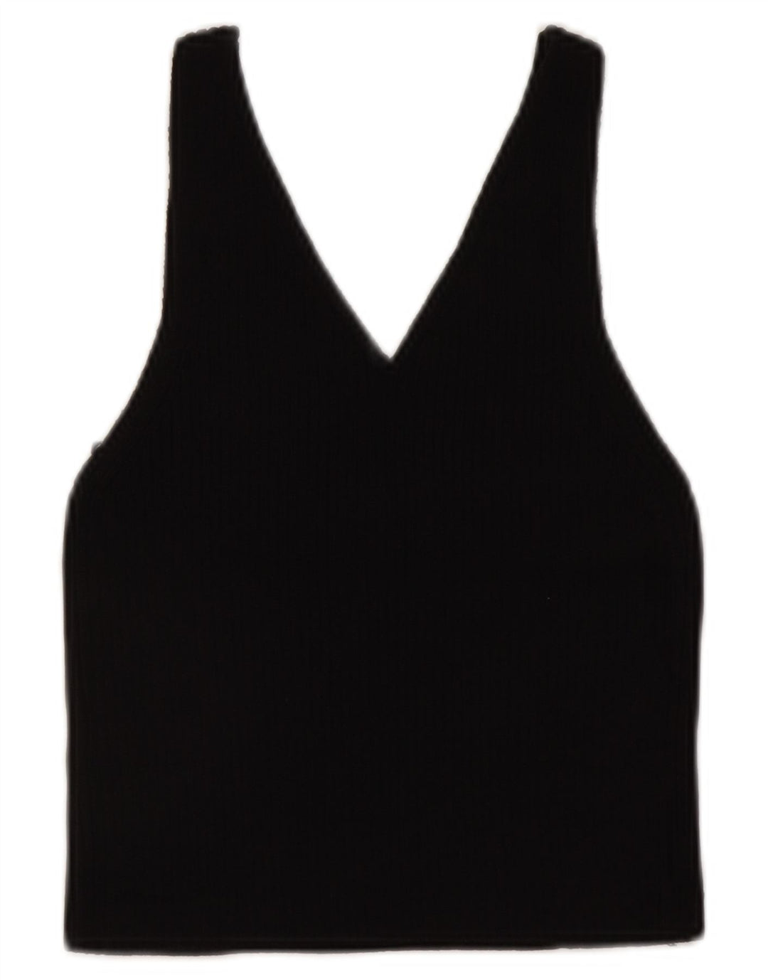 Zara Damen Ärmelloses Crop Top UK 12 Medium Schwarz Gepunktet