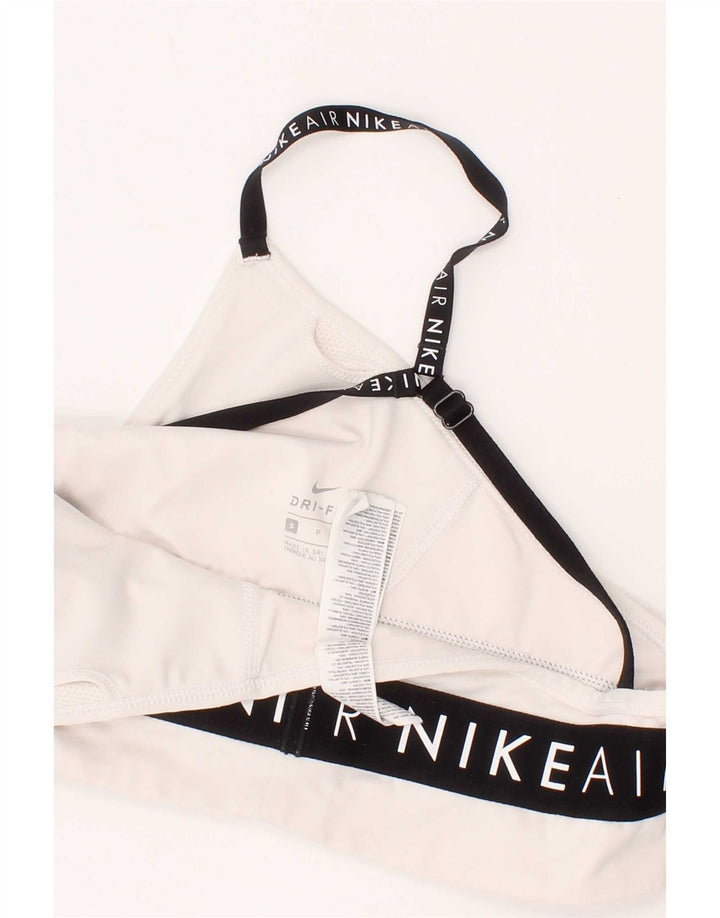 Nike Damen-Sport-BH mit Grafik, Größe S, gebrochenes Weiß, Polyester, Sport