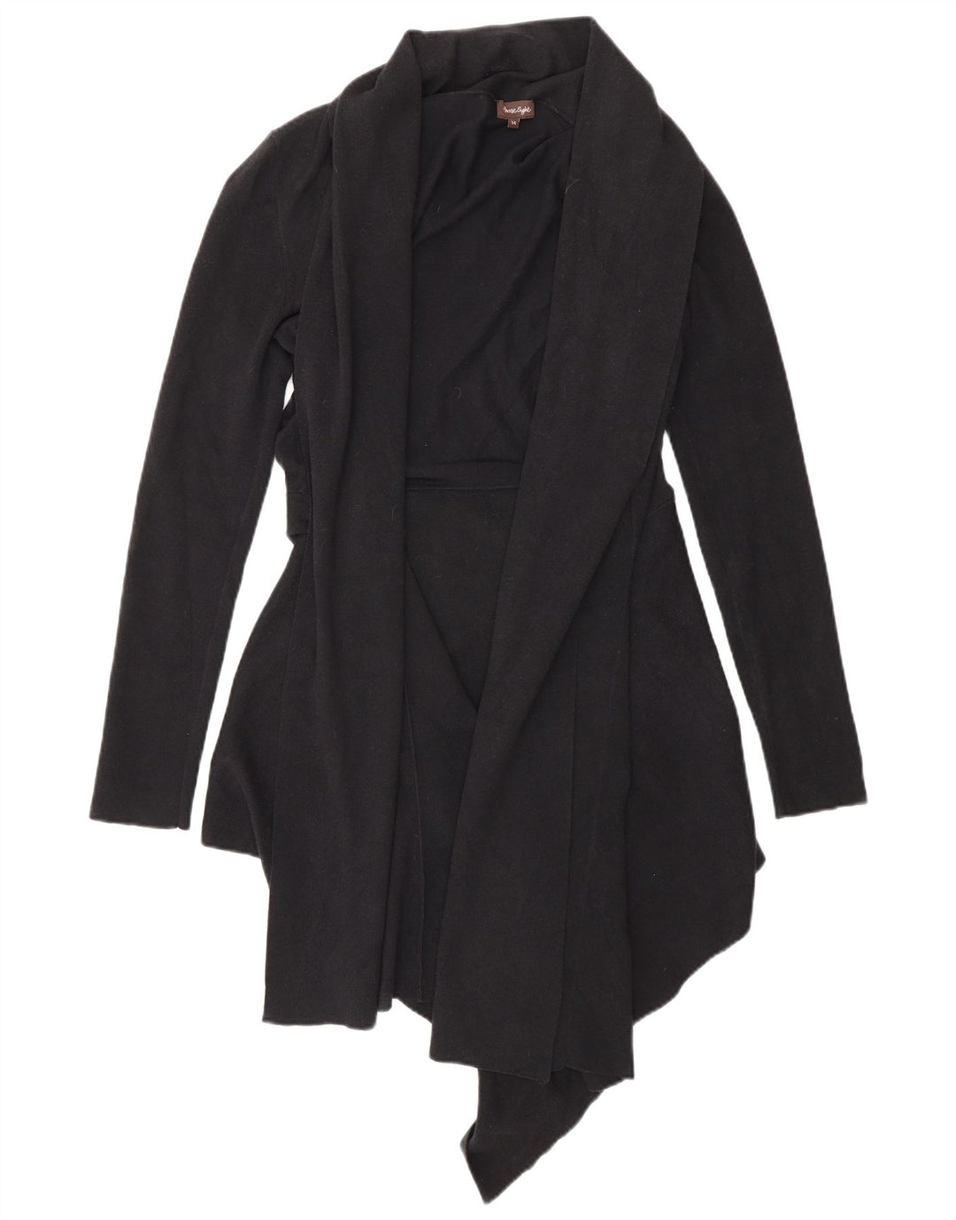 Phase Eight Damen Longline Open Cardigan Pullover UK 14 Mittelschwarze Baumwolle