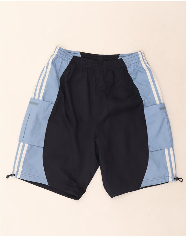 Adidas Herren-Badeshorts, mittelgroß, marineblau, Colourblock-Polyester