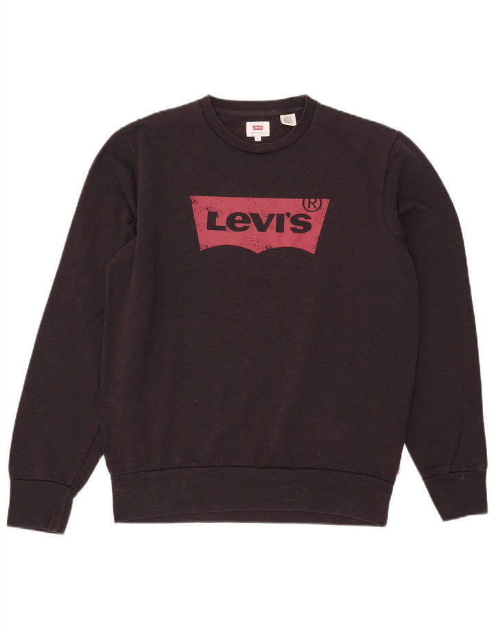 Levi's Herren-Sweatshirt mit Grafik, mittelschwarz, Baumwolle