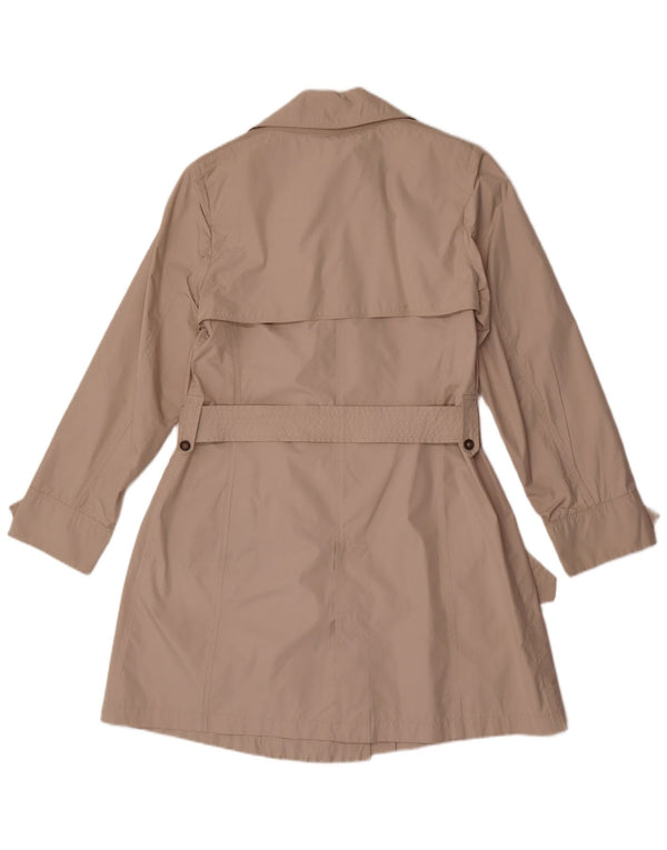 Geox Damen Respira Zweireihiger Trenchcoat UK 8 Small Beige Polyester