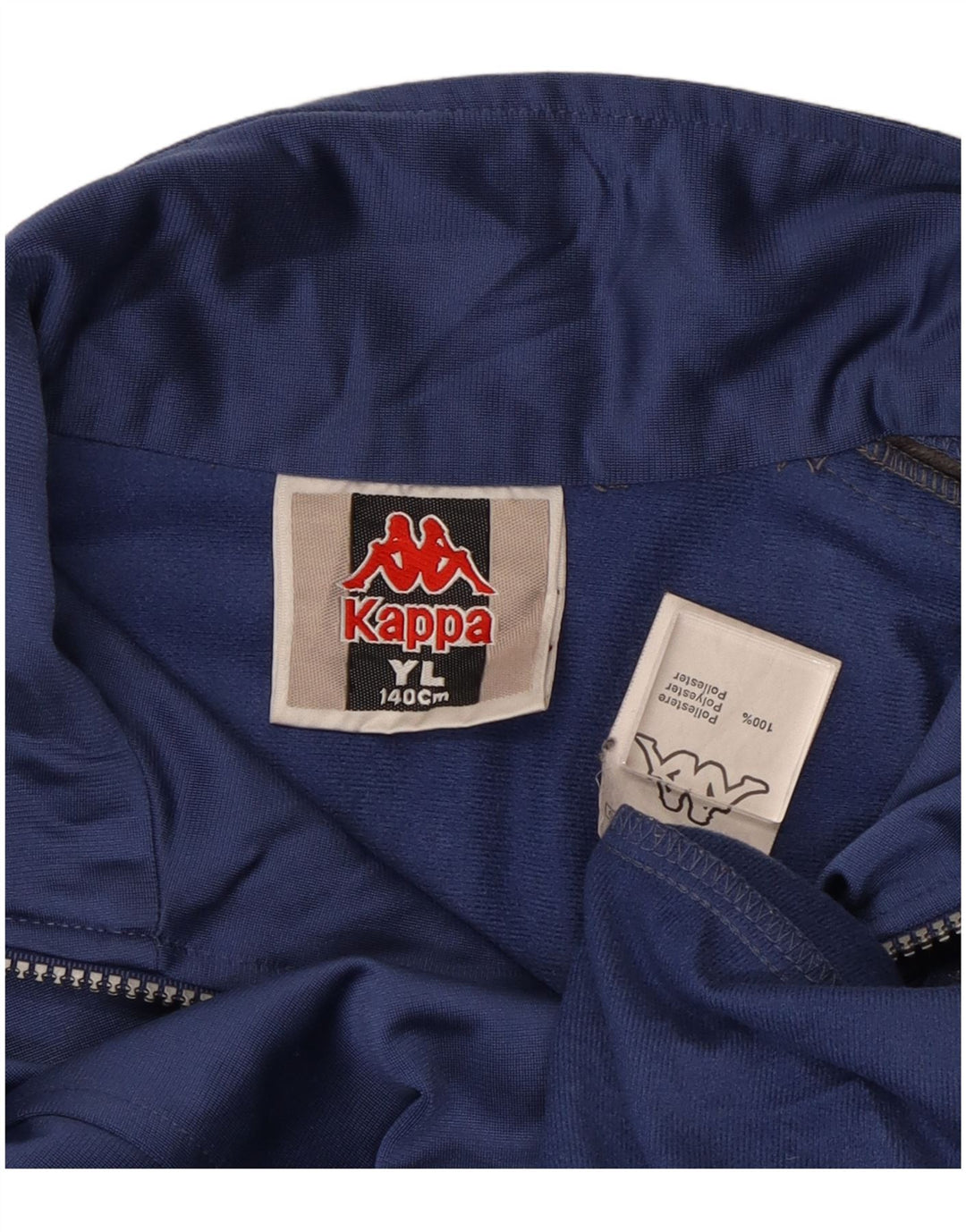 Kappa Jungen-Trainingsanzug-Top-Jacke, 9–10 Jahre, groß, blaues Farbblock-Polyester