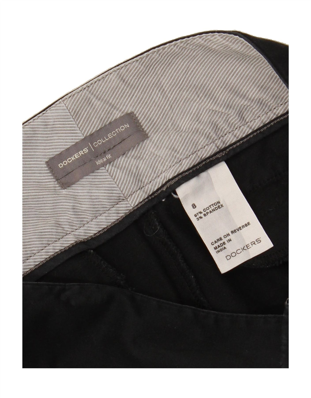 DOCKERS Womens Bermuda Shorts US 8 Medium W32  Black Cotton Vintage Dockers and Second-Hand Dockers from Messina Hembry 