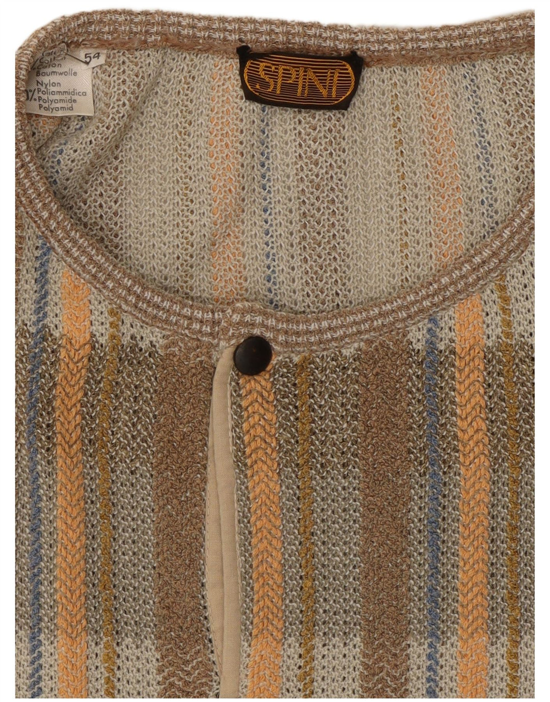 Vintage Herren-Pullover mit Knopfkragen, Größe 54, XL, grau kariert, Baumwolle