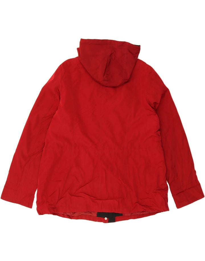 NAUTICA Womens Hooded Windbreaker Jacket UK 18 XL Red Polyester Vintage Nautica and Second-Hand Nautica from Messina Hembry 