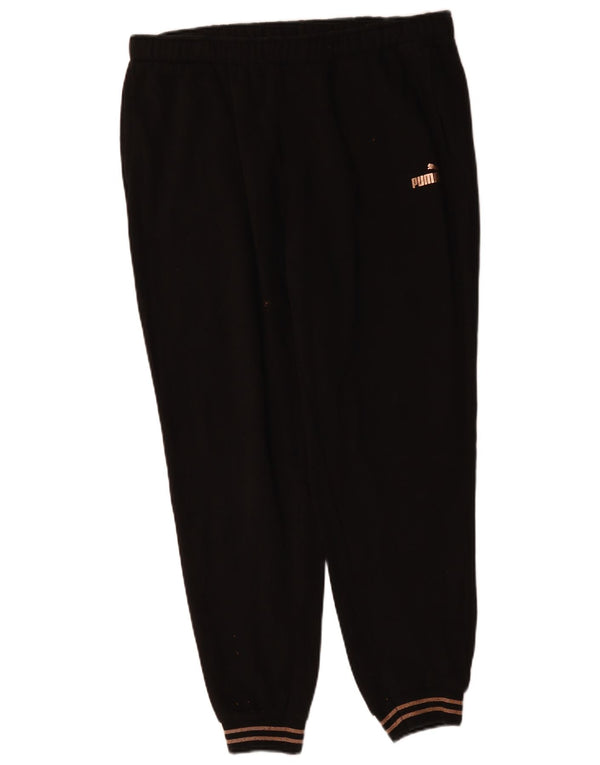 PUMA Damen Trainingshose Jogger UK 16 Large Schwarz Baumwolle