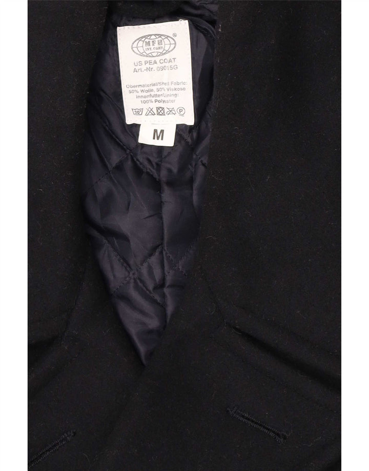 MFH Herren Pea Coat UK 38 Mittelmarineblaue Wolle