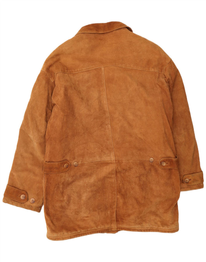 VINTAGE Herren Wildlederjacke IT 52 XL Beige Leder