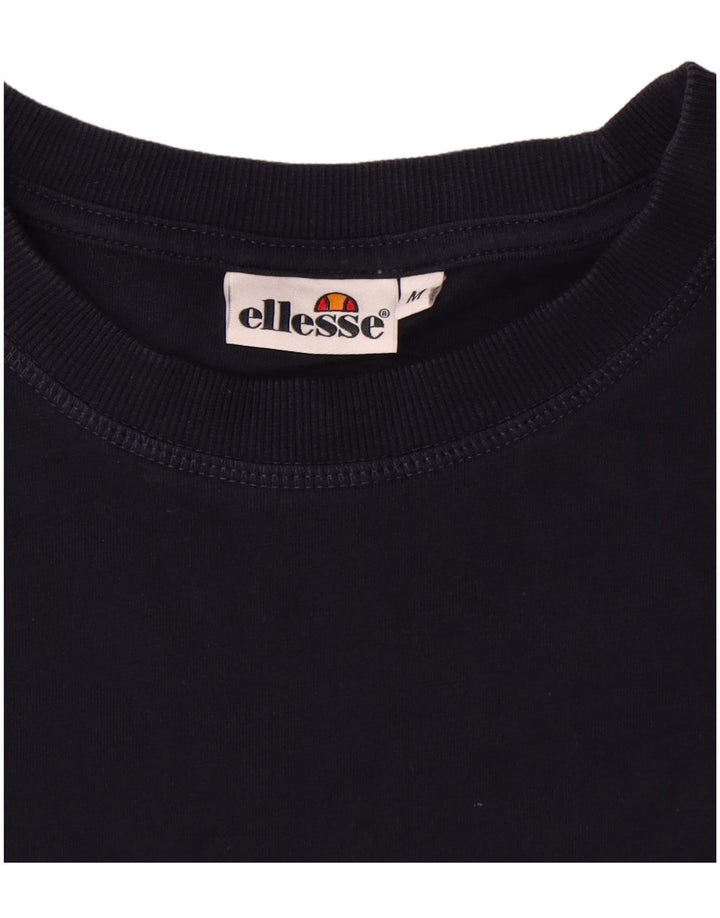 Ellesse Herren-T-Shirt-Oberteil, mittelgroß, marineblau, Baumwolle