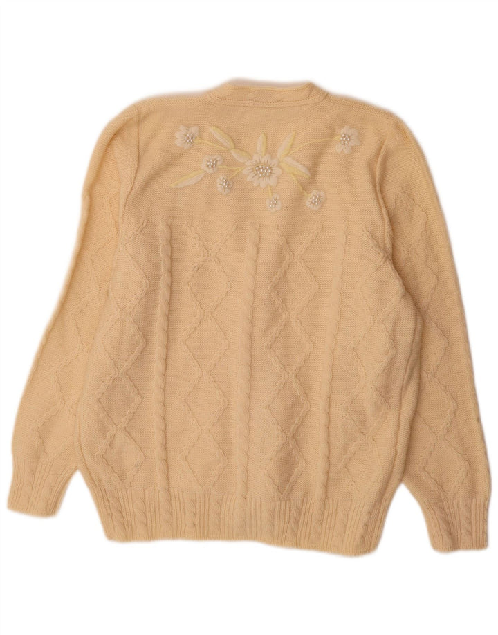 Florence Damen-Cardigan-Pullover UK 14 Large Gelb
