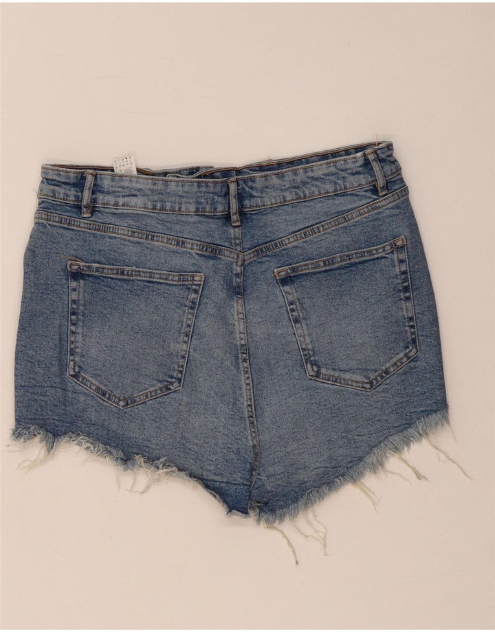Zara Damen Jeansshorts EU 36 XL W36 Blaue Baumwolle