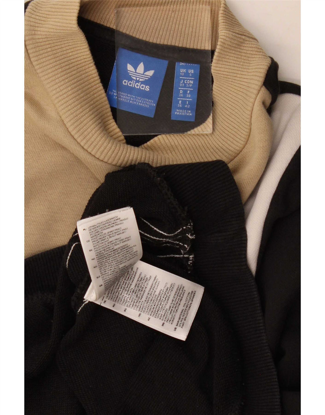 Adidas Damen-Sweatshirt in Übergröße, Gr. 10, Größe S, Schwarz, Farbblock