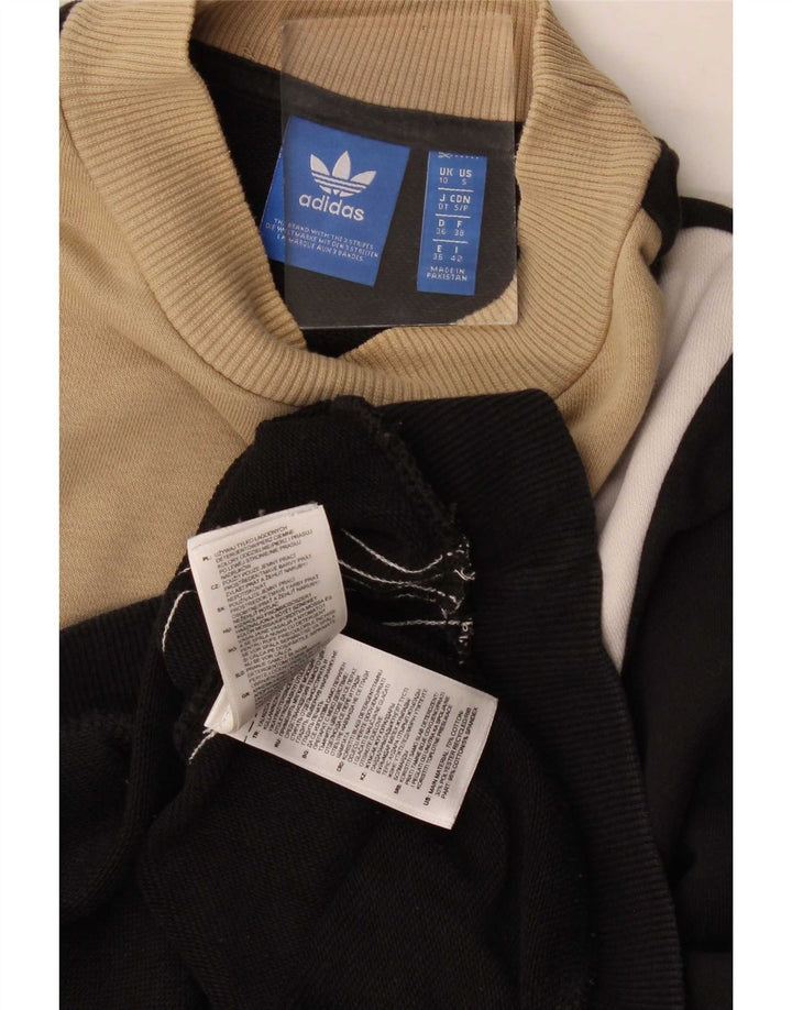 Adidas Damen-Sweatshirt in Übergröße, Gr. 10, Größe S, Schwarz, Farbblock
