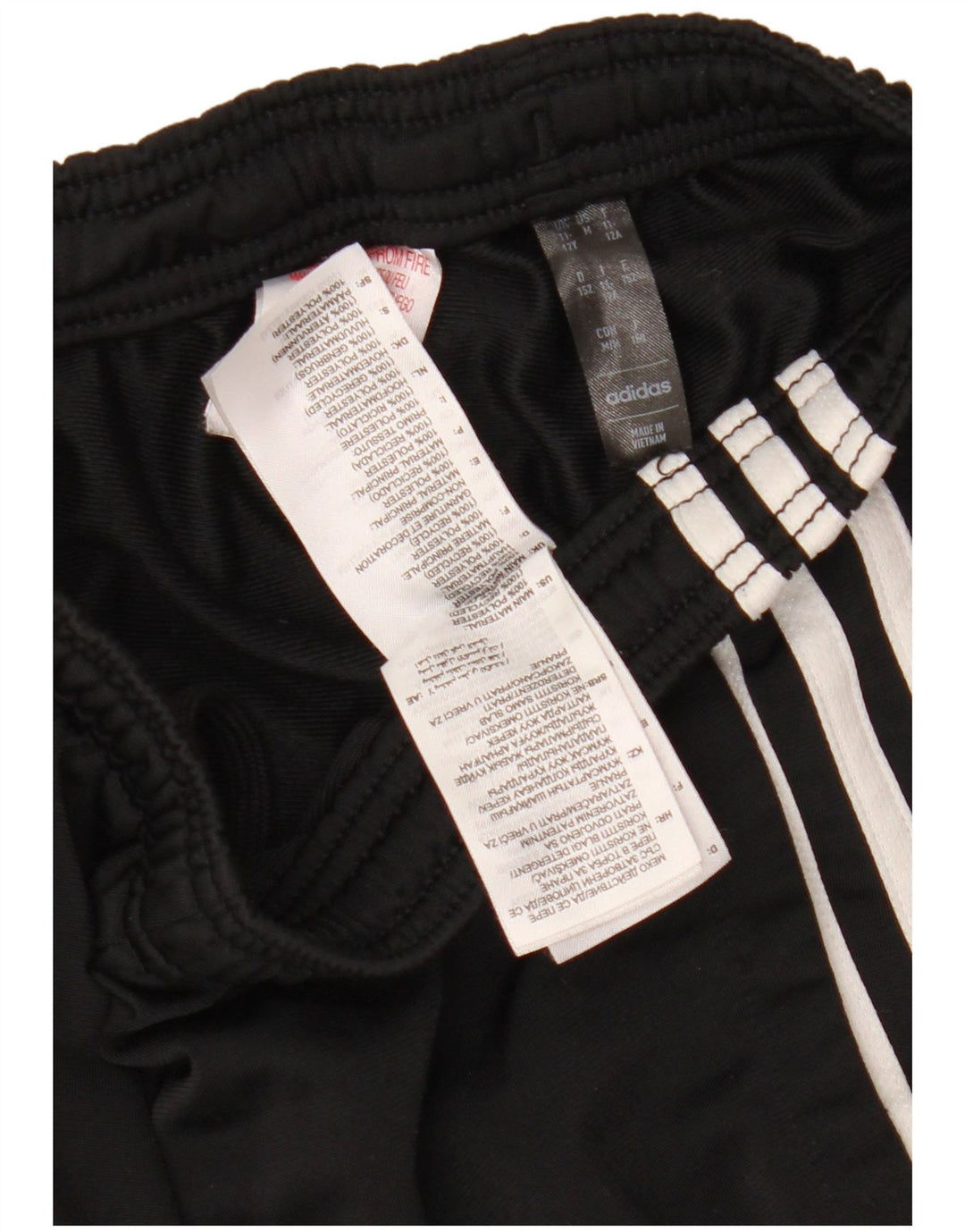 ADIDAS Mädchen-Trainingshose, 11–12 Jahre, schwarzes Polyester