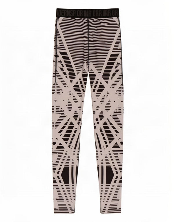 Under Armour Damen Graphic Leggings UK 4 XS Schwarz Geometrisch