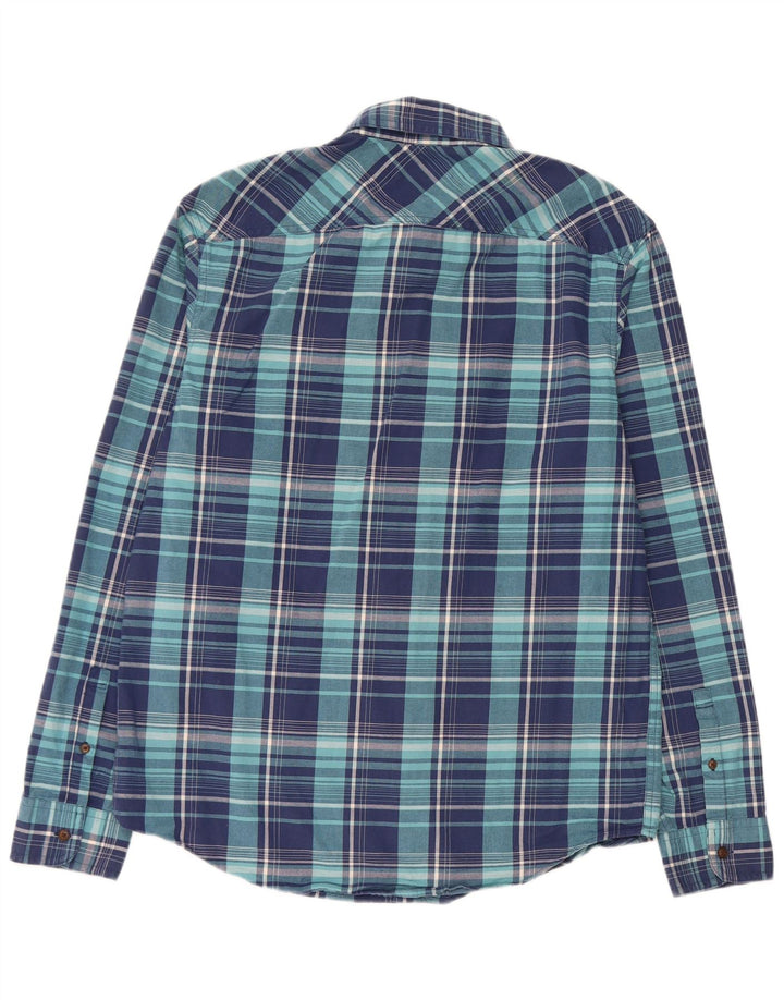 Penguin Herren Heritage Slim Fit Hemd, groß, marineblau, kariert, Baumwolle