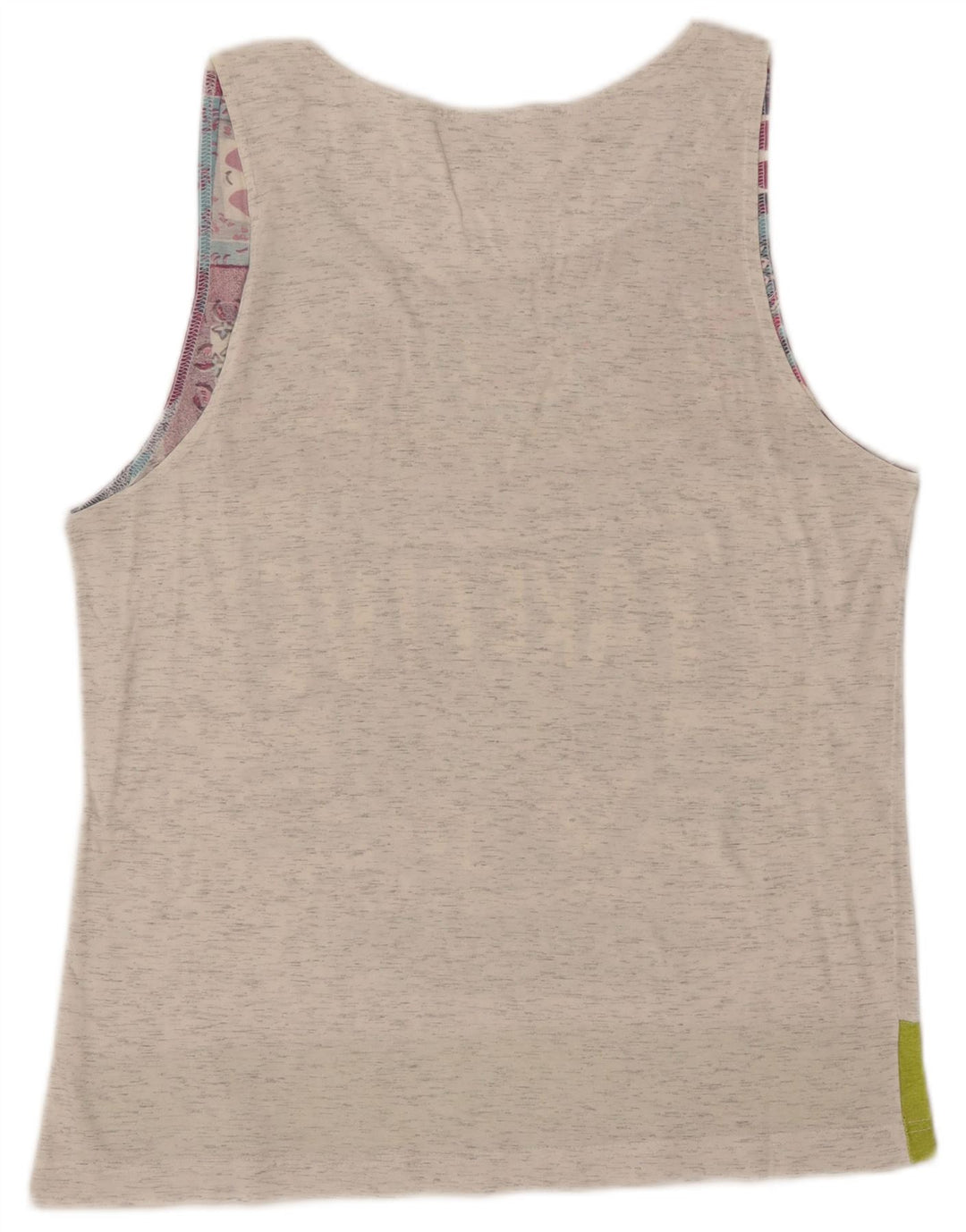 TAKE FIVE Herren Grafik-Weste-Top aus mittelgrauer Colourblock-Baumwolle