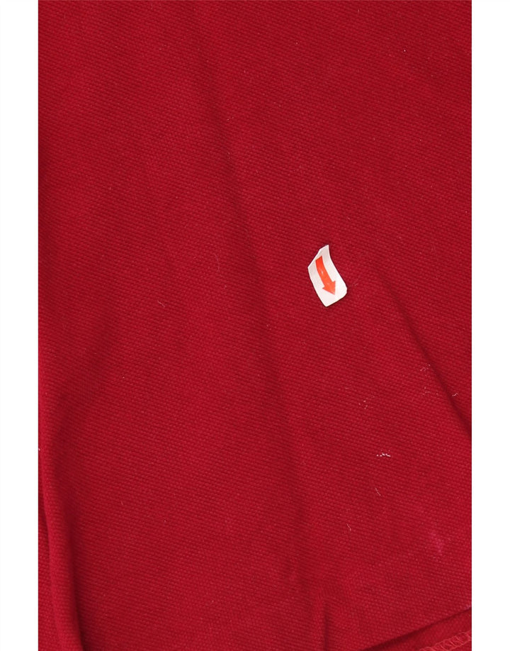 LACOSTE Mens Polo Shirt Size 6 XL Red Cotton