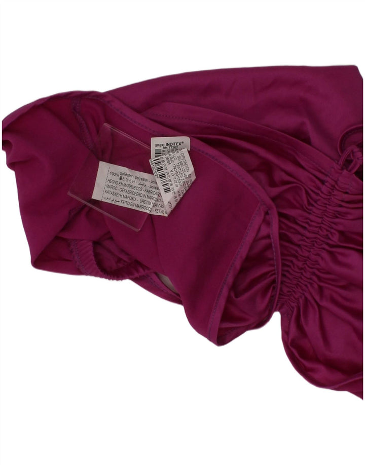 Zara Damen Crop Top Small Lila Polyester