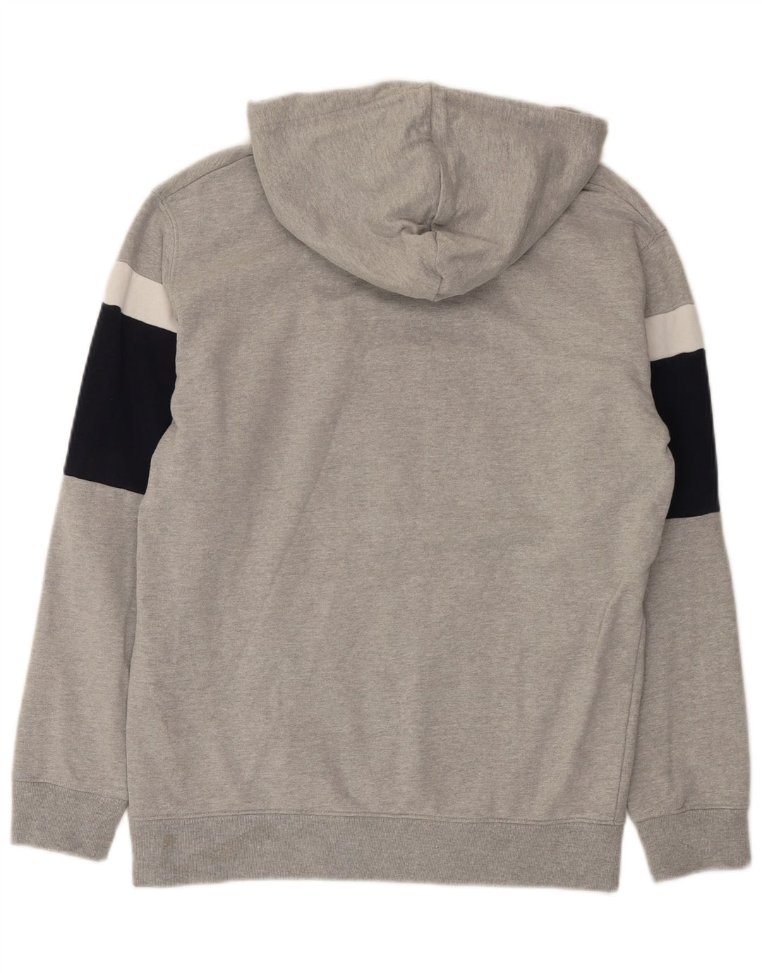 Zara Herren-Kapuzenpullover aus mittelgrauer Colourblock-Baumwolle