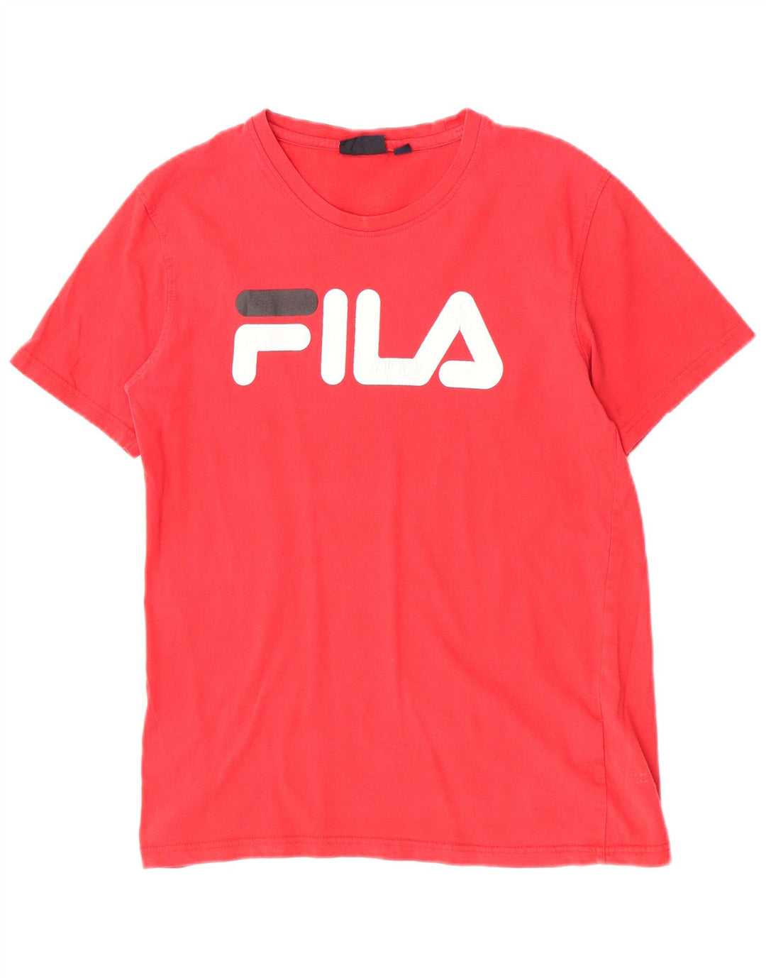 Fila Herren Grafik-T-Shirt-Oberteil aus mittelroter Baumwolle