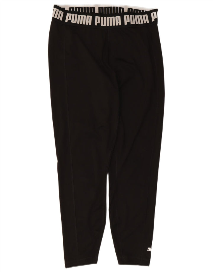 Puma Damen Graphic Crop Leggings UK 14 Large Schwarz