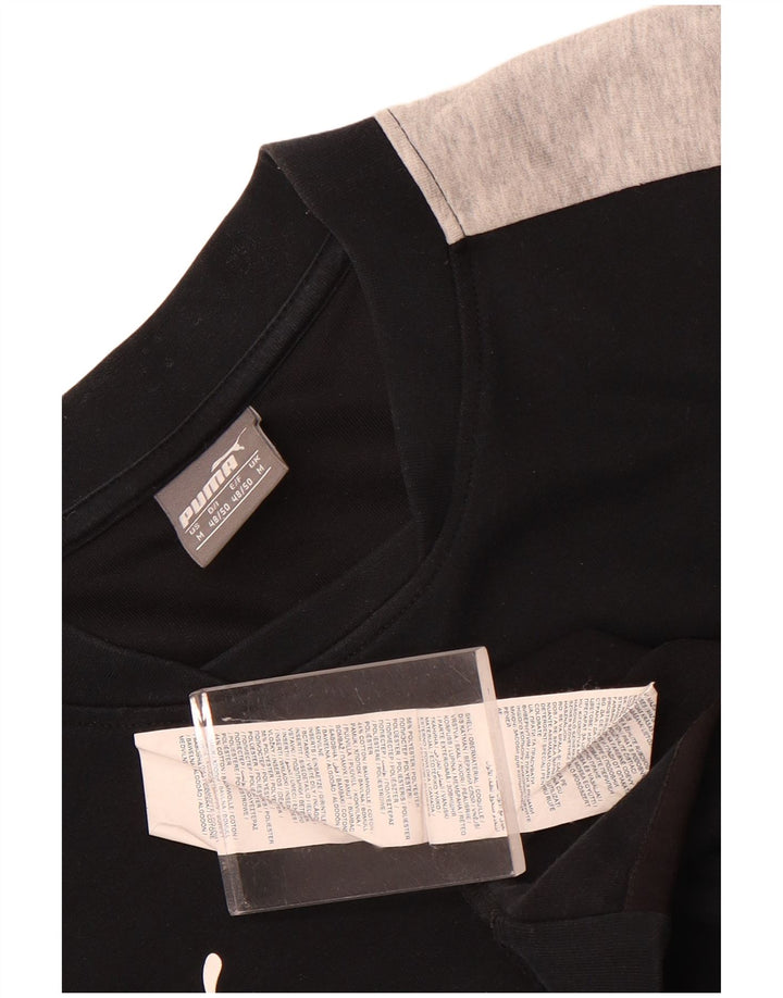 Puma Herren-Sweatshirt-Pullover, Mittelschwarz, Farbblock-Polyester