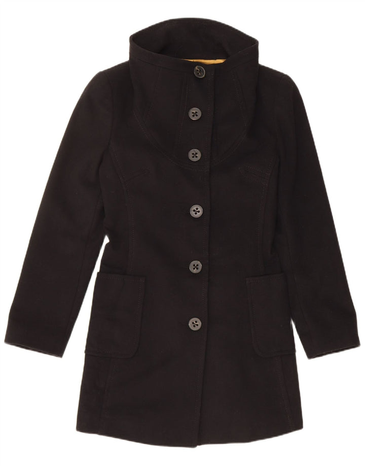 PENNY BLACK Womens Overcoat UK 8 Small Black Wool
