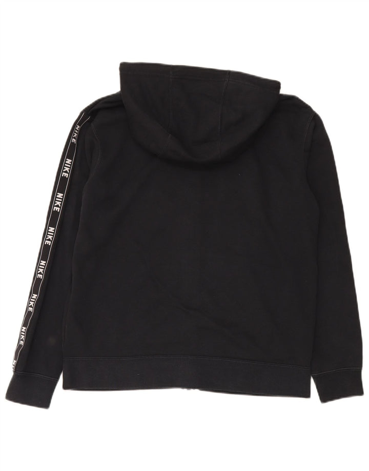 Nike Herren-Kapuzenpullover mit grafischem Reißverschluss, Größe S, Schwarz, Baumwolle