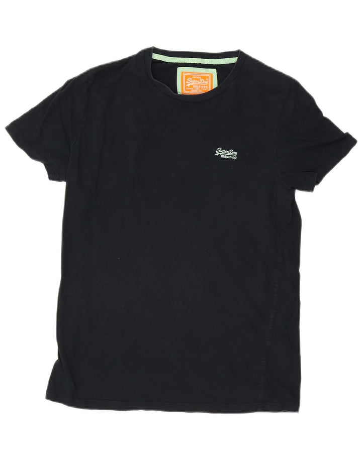 Superdry Herren T-Shirt Top Large Marineblau Baumwolle