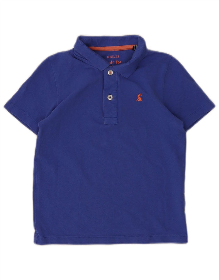 JOULES Jungen-Poloshirt, 7–8 Jahre, blaue Baumwolle
