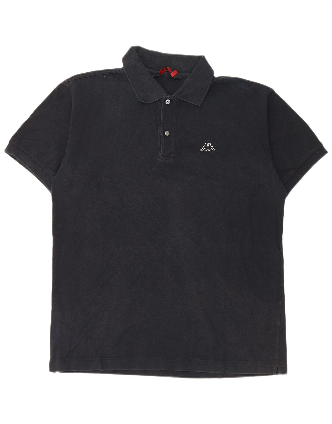 Kappa Herren-Poloshirt, groß, schwarze Baumwolle