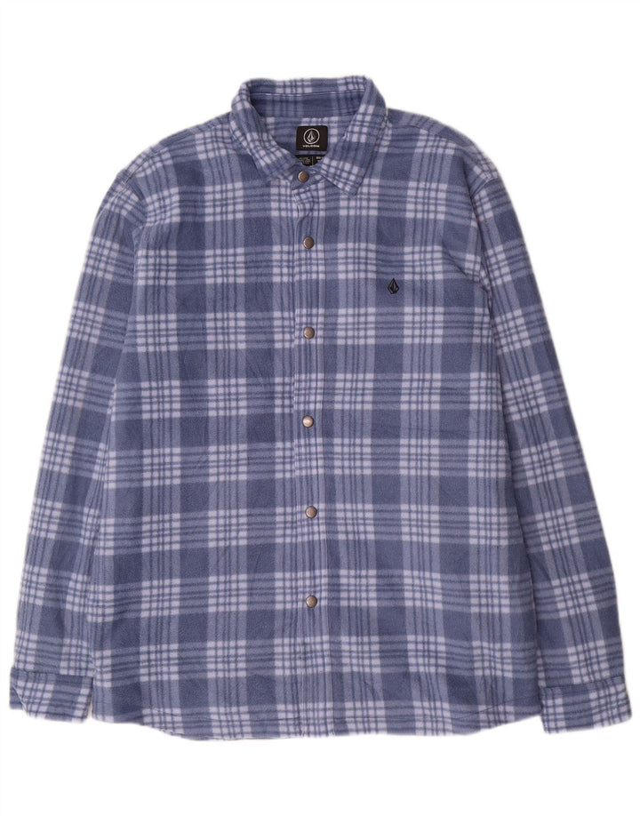 Volcom Herren Lumberjack Fleece Shirt XL Blau kariert Polyester