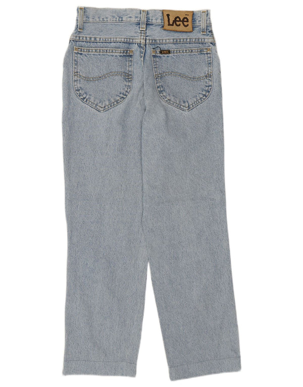 Lee Damen Crop High Waist Jeans US 14 Large W28 L26 Blaue Baumwolle