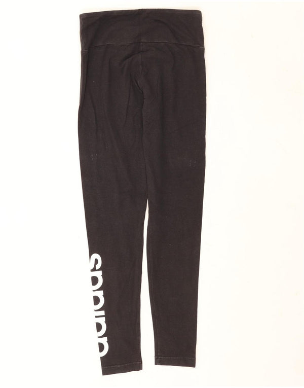 Adidas Damen Graphic Leggings UK 8/10 Small Schwarz