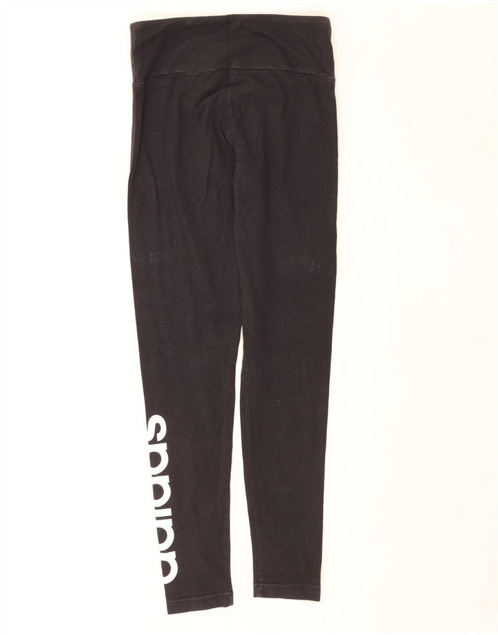 Adidas Damen Graphic Leggings UK 8/10 Small Schwarz