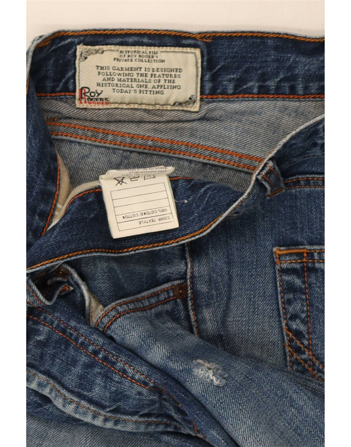 Roy Rogers Herren Slim Jeans IT 47 Medium W33 L33 Blaue Baumwolle