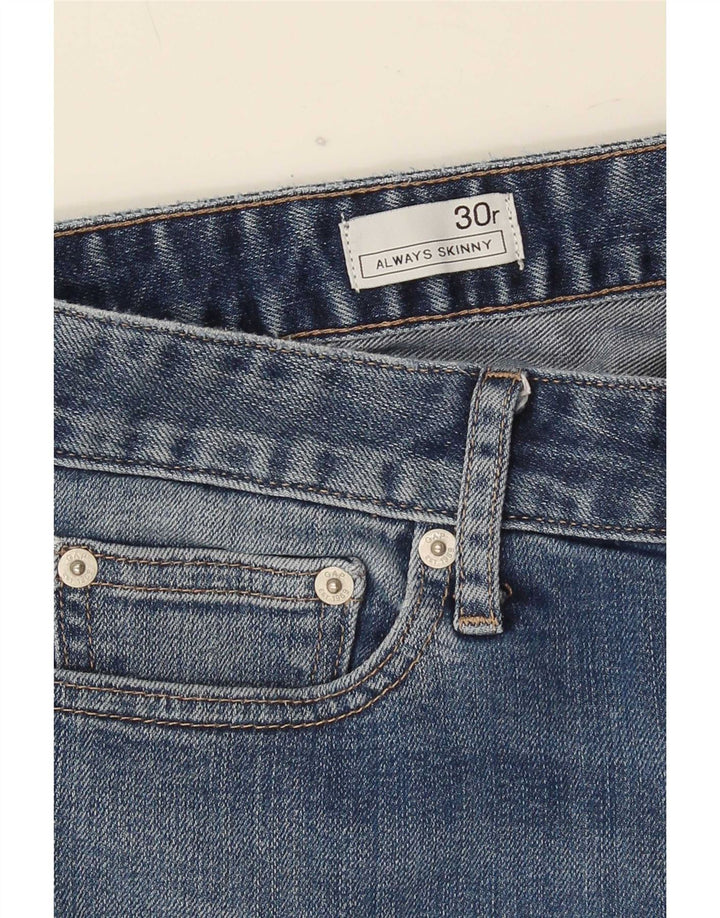 Gap Damen Skinny Jeans W30 L30 Blaue Baumwolle