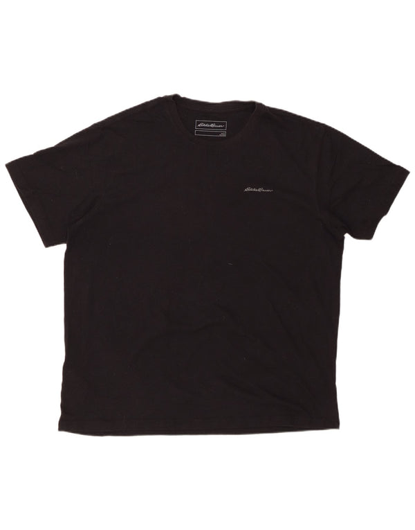 EDDIE BAUER Mens T-Shirt Top Large Black Cotton