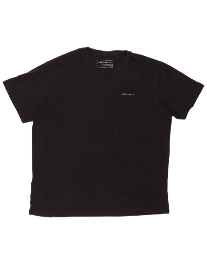 EDDIE BAUER Mens T-Shirt Top Large Black Cotton